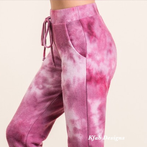💖LAST Elastic tie dye brushed fabric joggers! - Picture 9 of 9